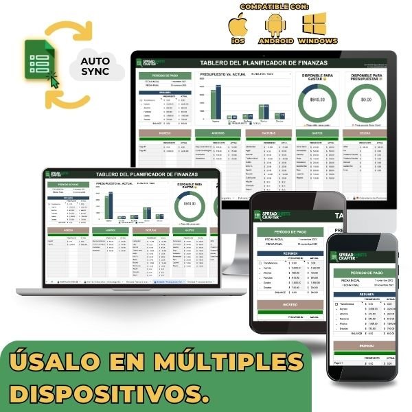 1 Presupuesto por Sueldo | Semanal, Bi - Semanal o Mensual - Spreadsheets Crafter - Excel and Google Sheets