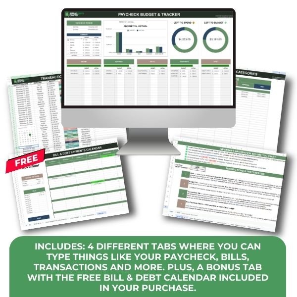 2026 Budget by Paycheck | Weekly | Bi - Weekly | Monthly - Spreadsheets Crafter - Excel and Google Sheets
