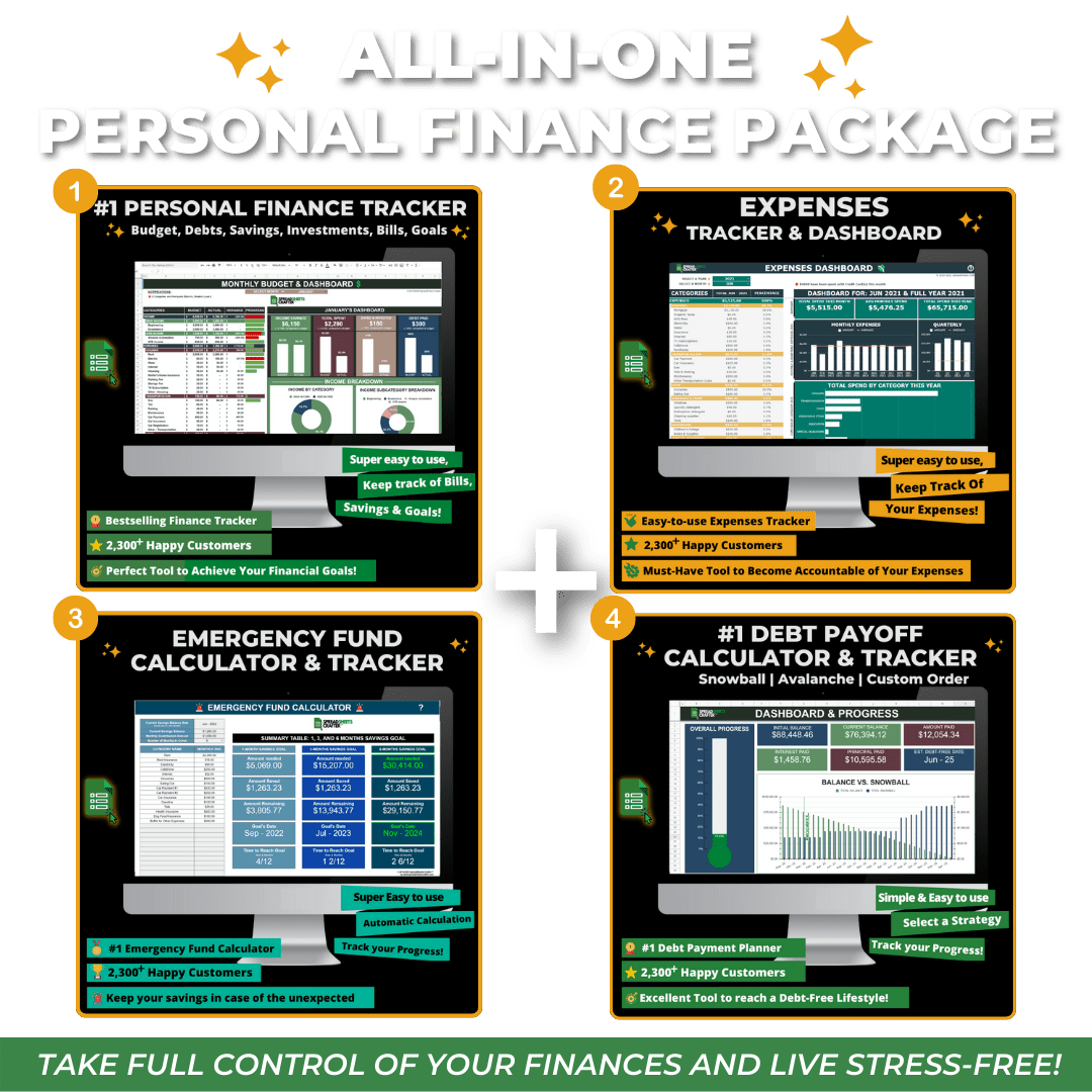 2026 Bundle: All - in - one Personal Finance Package - Improve Your Finances with this Personal Finance Bundle - Spreadsheets Crafter - Excel and Google Sheets