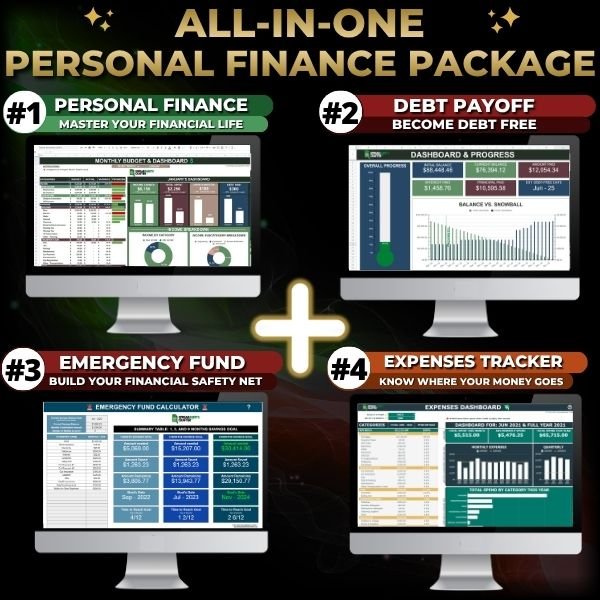 2026 Bundle: All-in-one Personal Finance Package - Improve Your Finances with this Personal Finance Bundle - Spreadsheets Crafter - Excel and Google Sheets