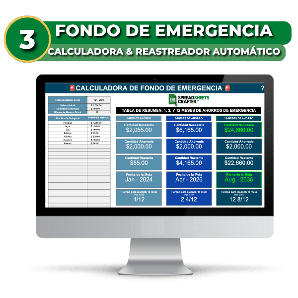 Combo: Kit Completo de finanzas personales - Spreadsheets Crafter - Excel and Google Sheets