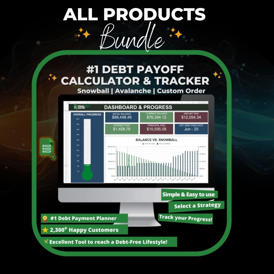 2026 All Essentials Bundle - Improve Your Lifestyle with Our Personal Finance and Development Templates - Spreadsheets Crafter - Excel and Google Sheets