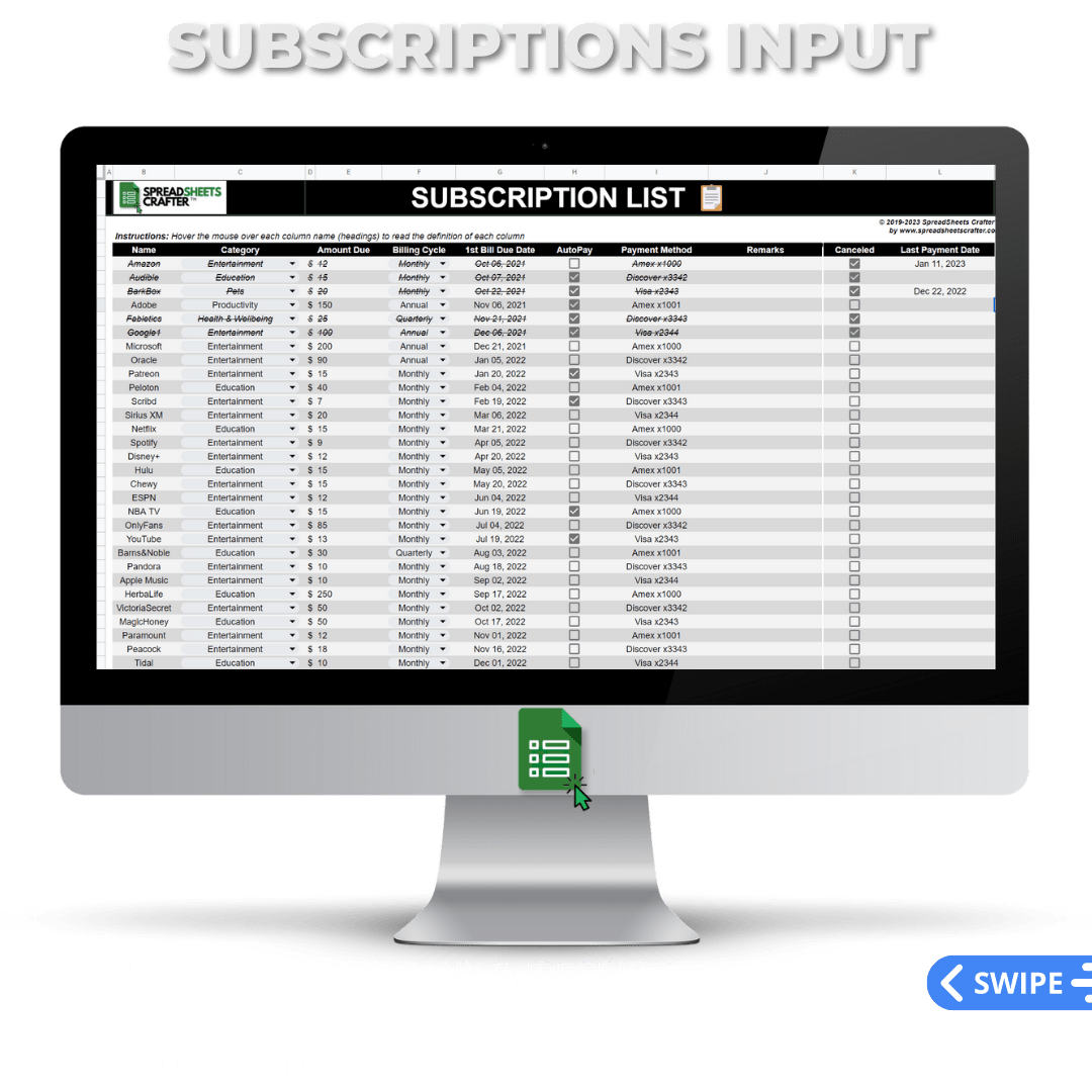1 Subscriptions Tracker Take control of bills and subscriptions and