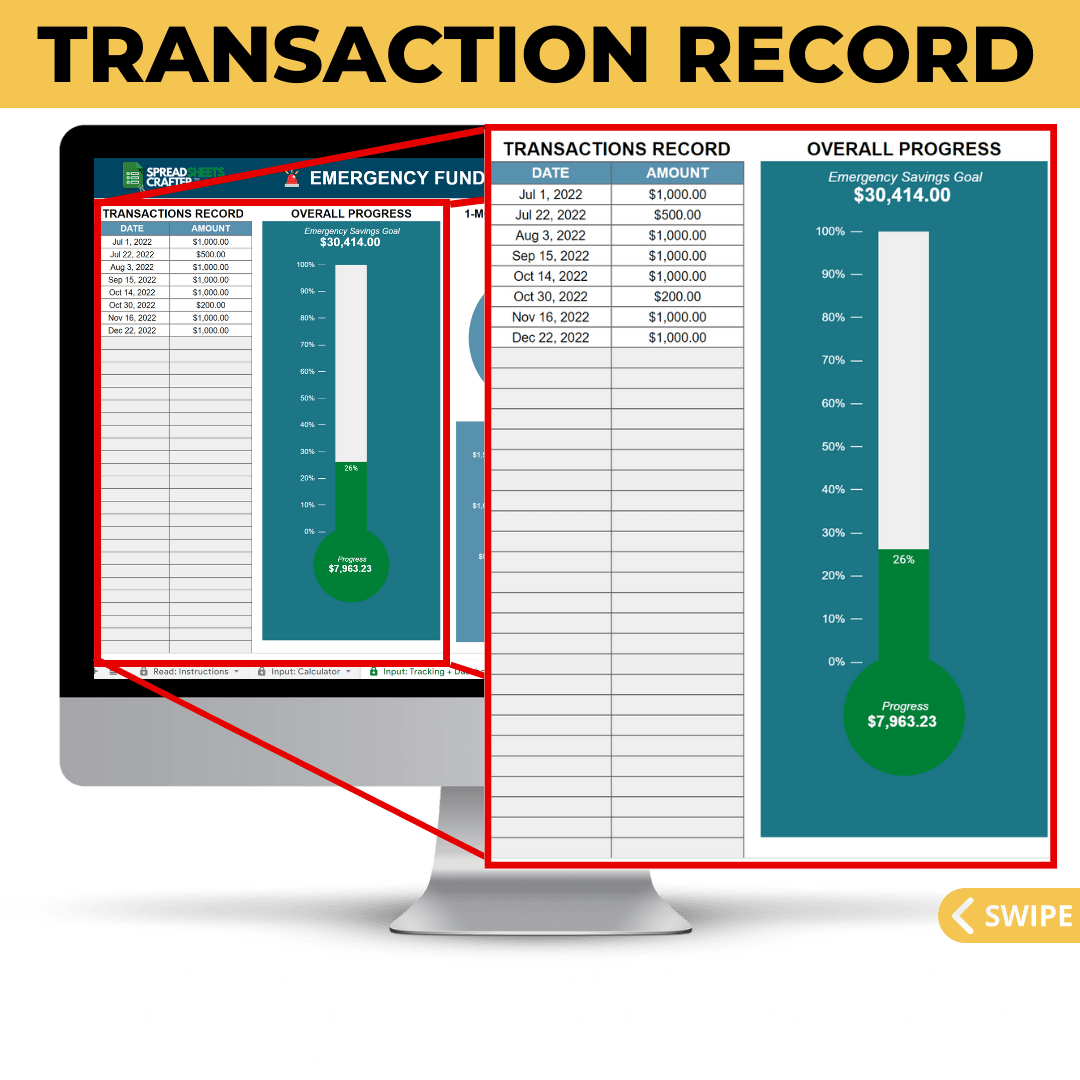 #1 Emergency Fund Calculator & Tracker - Be prepared for the Unexpected with this Easy to Use Spreadsheet
