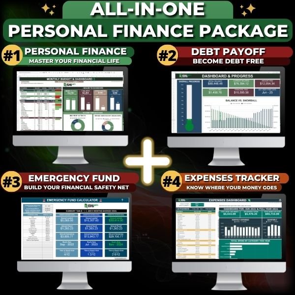 1 Personal Finance Tracker - Achieve all your Goals with this Easy to use Spreadsheet - Spreadsheets Crafter - Excel and Google Sheets