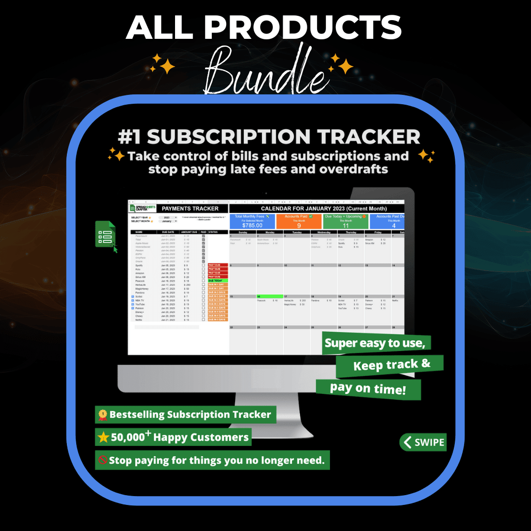 2026 All Essentials Bundle - Improve Your Lifestyle with Our Personal Finance and Development Templates - Spreadsheets Crafter - Excel and Google Sheets