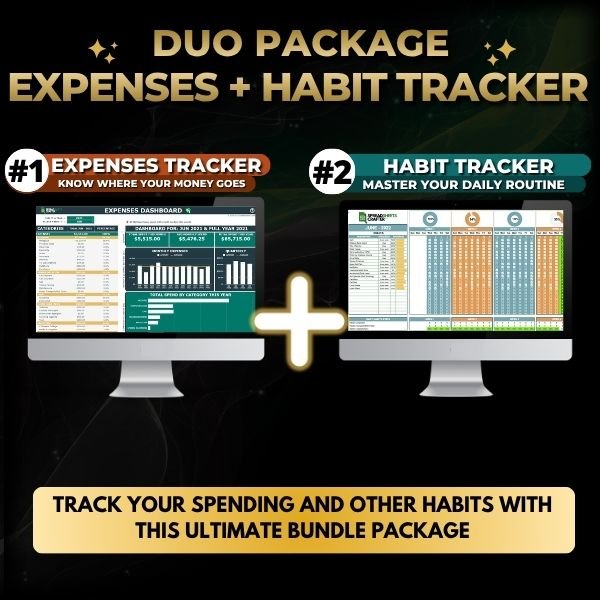 2026 Bundle: Expenses Dashboard + Habit Tracker - Uplift all Aspect of your Life With these Easy to Use Templates - Spreadsheets Crafter - Excel and Google Sheets