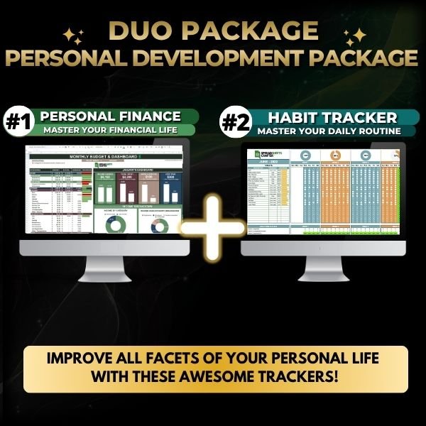 2026 Bundle: Personal Finance + Habit Trackers - Improve All Facets of Your Life with this Personal Development Bundle - Spreadsheets Crafter - Excel and Google Sheets