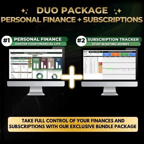 2026 Bundle: Subscription Tracker & Finance Tracker - Spreadsheets Crafter - Excel and Google Sheets