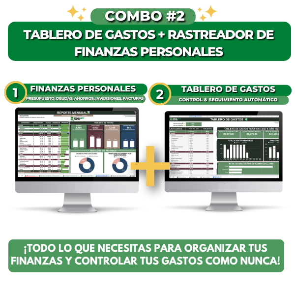 Combo: Tablero de Gastos + Rastreador de Finanzas Personales