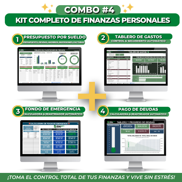 Combo: Kit Completo de finanzas personales