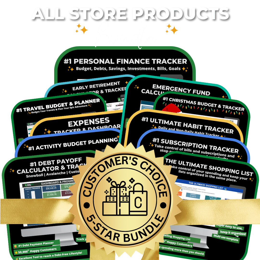 All Store Products Bundle - Take control of your finances and easily manage your finances to work towards a debt-free lifestyle