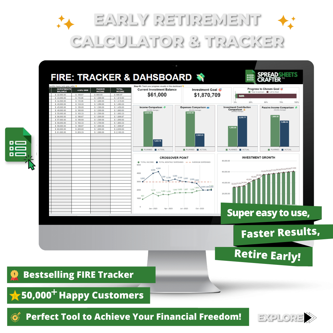 #1 Early Retirement Tracker & Dashboard - Early Retirement Plan