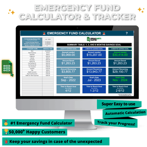 #1 Emergency Fund Calculator & Tracker - Be prepared for the Unexpected with this Easy to Use Spreadsheet