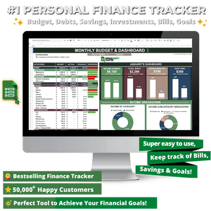 #1 Personal Finance Tracker - Achieve all your Goals with this Easy to use Spreadsheet
