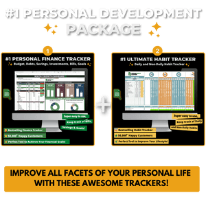 #1 Bundle: Personal Finance + Habit Trackers - Improve All Facets of Your Life with this Personal Development Bundle