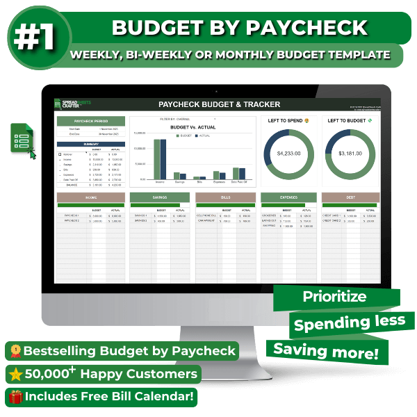 #1 Budget by Paycheck | Weekly | Bi-Weekly | Monthly