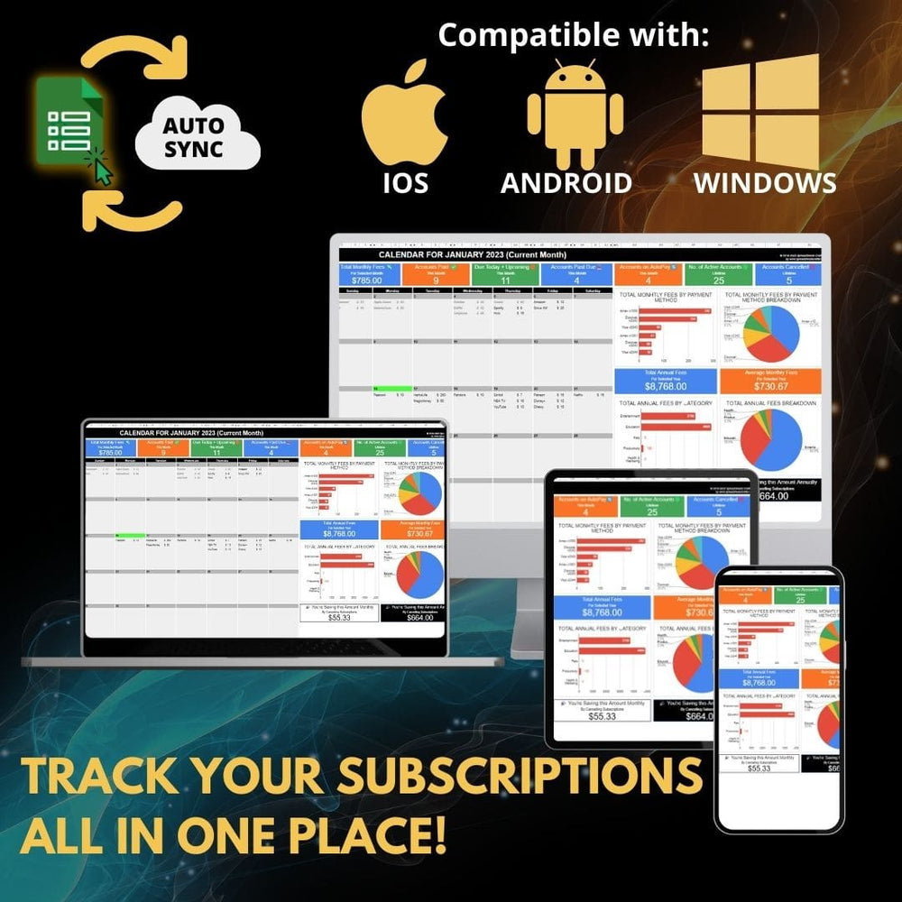 2026 Subscriptions Tracker - Take control of bills and subscriptions a