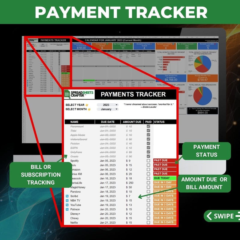 2026 Subscriptions Tracker - Take control of bills and subscriptions a