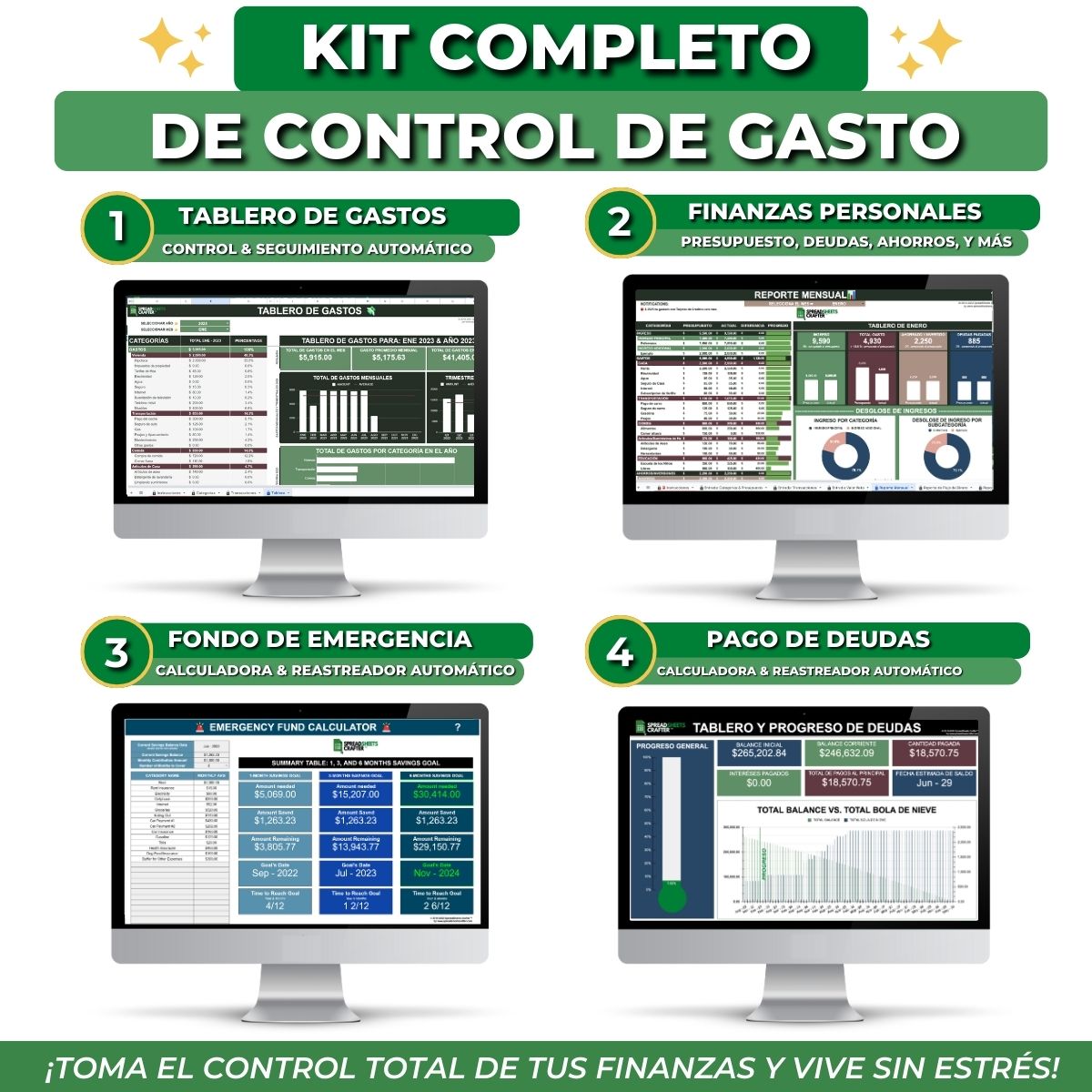 #1 Tablero de Gastos - Toma control de tus gastos y cumple tus metas financieras