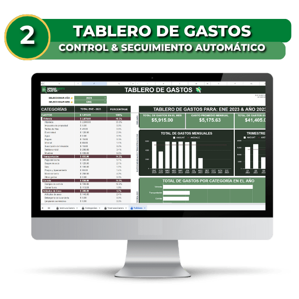 Combo: Kit Completo de finanzas personales - Spreadsheets Crafter - Excel and Google Sheets