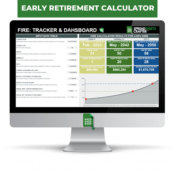 #1 Early Retirement Tracker & Dashboard - Early Retirement Plan