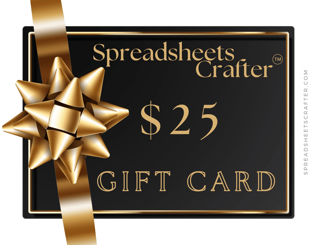 Spreadsheets Crafter Gift Card