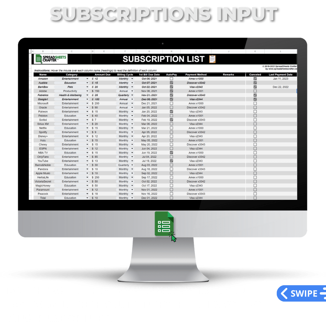 #1 Subscriptions Tracker - Take control of bills and subscriptions and stop paying late fees and overdrafts