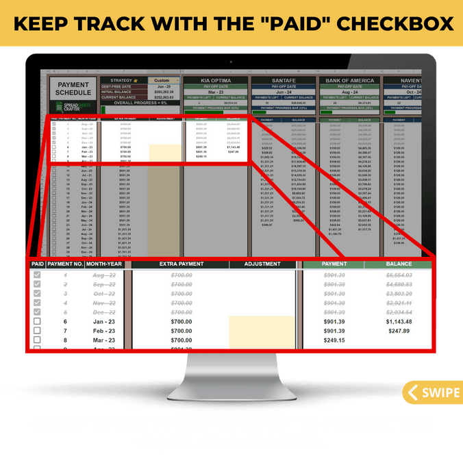 #1 Debt Payoff Calculator & Tracker - Reach a Debt-Free Lifestyle Faster than Ever with this Simple to Use Spreadsheet