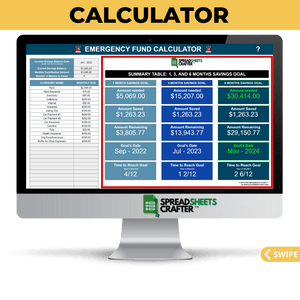 #1 Emergency Fund Calculator & Tracker - Be prepared for the Unexpected with this Easy to Use Spreadsheet